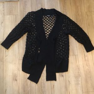 Kensie gray wrap sweater